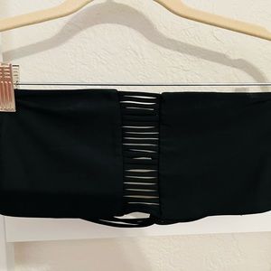 MIKOH Sunset Bikini Top, Black